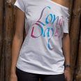 Camiseta mujer White-Rainbow-Woman/Long Days/Longboard